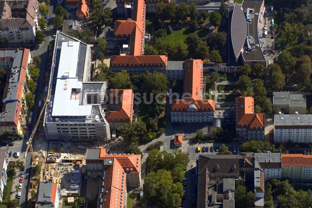 Berlin von oben - Erweiterungsbau des Krankenhauses Lichtenberg