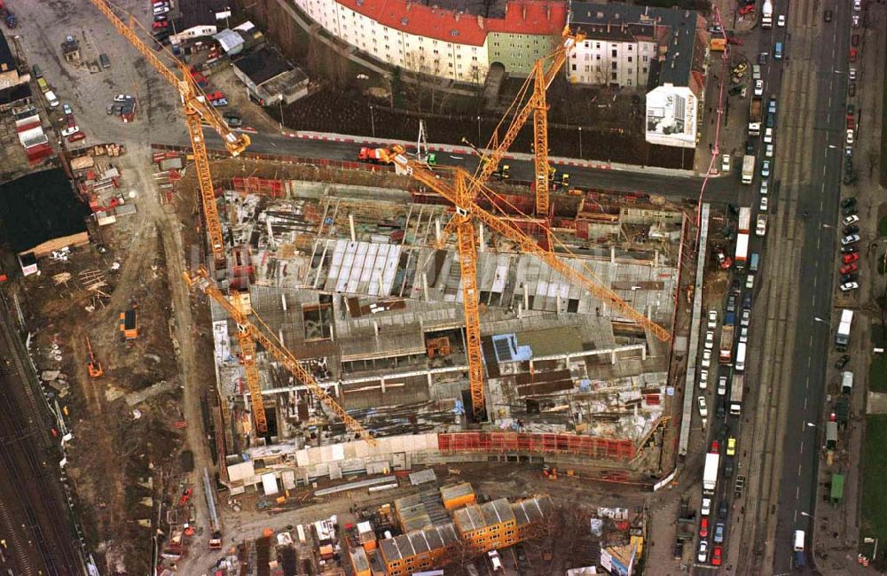 Luftaufnahme Berlin - Erweiterungsbau des Ringcenters am Frankfurter Tor