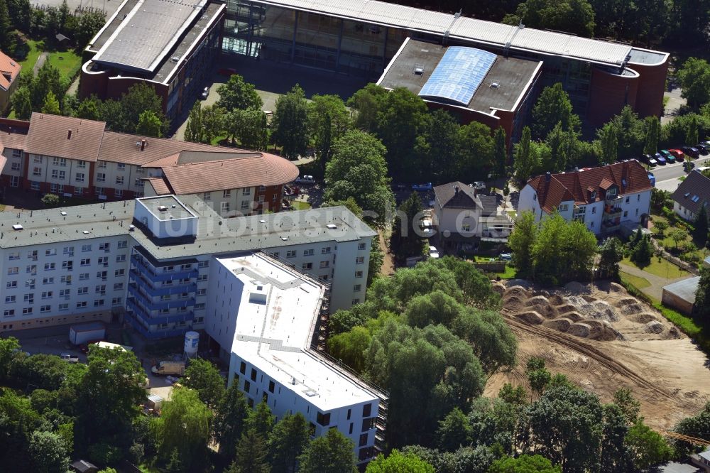 Luftaufnahme Bernau - Erweiterungsbau des Seniorenzentrums „Regine Hildebrandt“ in Bernau in Brandenburg