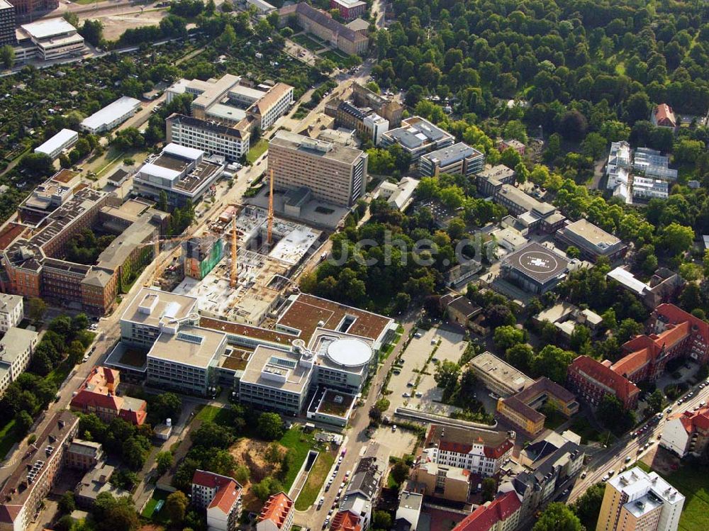 Luftaufnahme Leipzig - Erweiterungsbau des Universitätsklinikums Leipzig