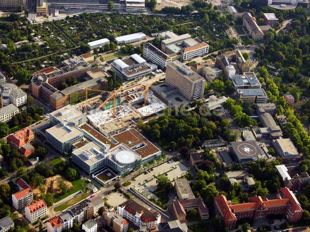 Leipzig von oben - Erweiterungsbau des Universitätsklinikums Leipzig