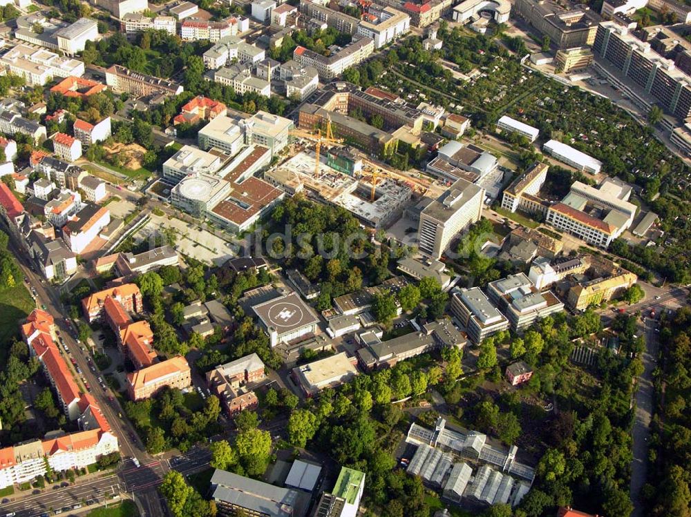 Leipzig von oben - Erweiterungsbau des Universitätsklinikums Leipzig