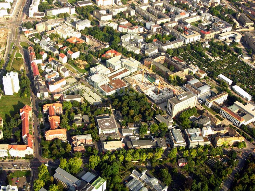 Leipzig aus der Vogelperspektive: Erweiterungsbau des Universitätsklinikums Leipzig