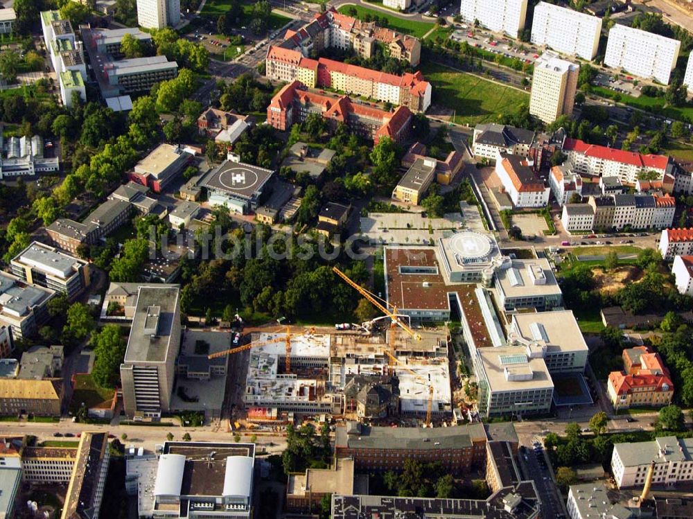 Luftbild Leipzig - Erweiterungsbau des Universitätsklinikums Leipzig