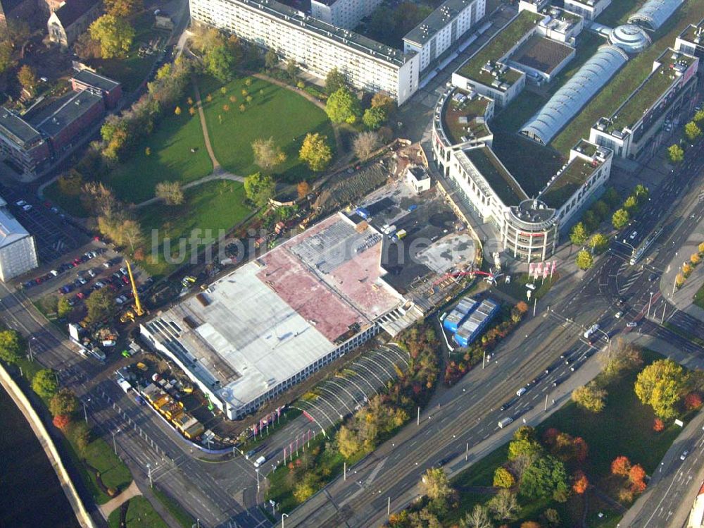 Magdeburg / Sachsen-Anhalt von oben - Erweiterungsbaustelle am Allee-Center Magdeburg 28.10.2005