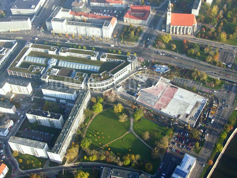 Magdeburg / Sachsen-Anhalt aus der Vogelperspektive: Erweiterungsbaustelle am Allee-Center Magdeburg 28.10.2005