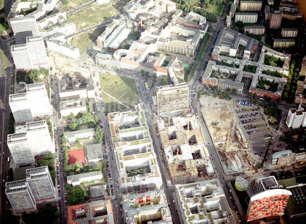 Berlin von oben - Erweiterungsbaustelle am Axel - Springer - Verlag in Berlin - Kreuzberg