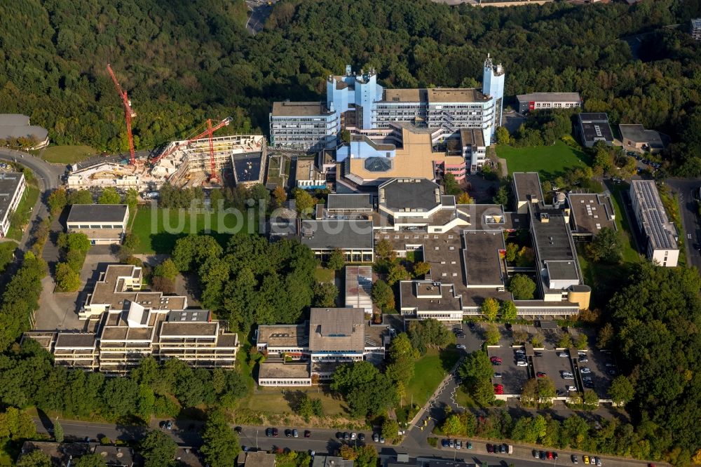 Luftbild Siegen - Erweiterungsbaustelle am Campus Universität Siegen im Bundesland Nordrhein-Westfalen