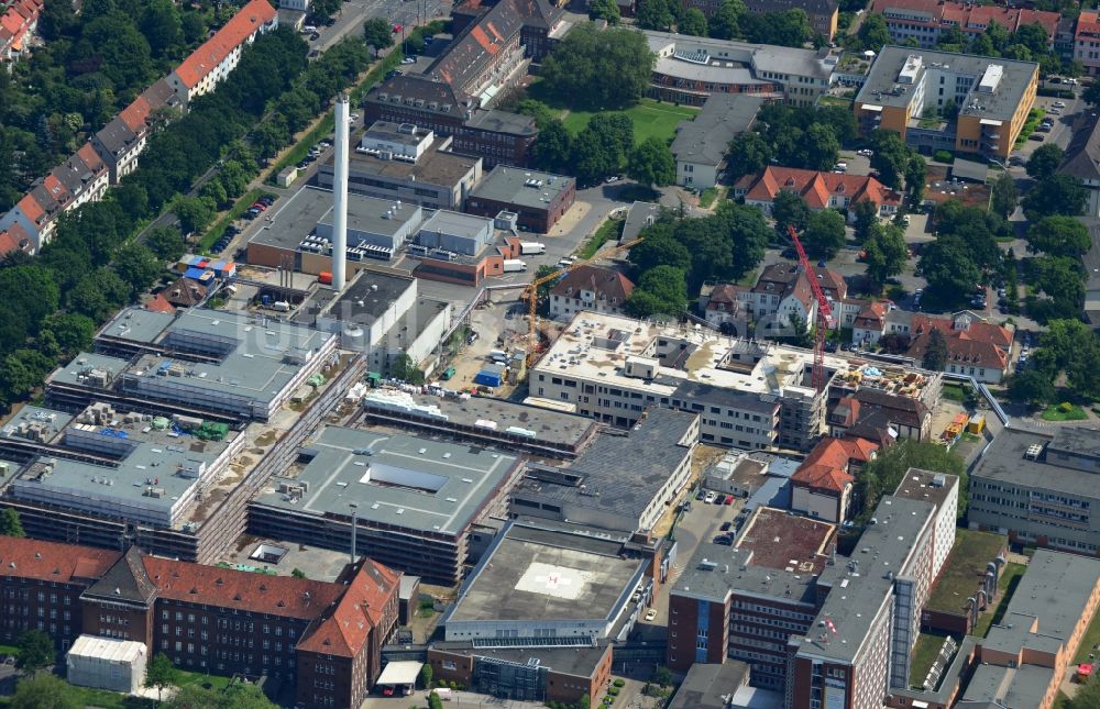 Luftbild Bremen - Erweiterungsbaustelle auf dem Gelände des Klinikum Bremen-Mitte an der Sankt-Jürgen-Straße in Bremen