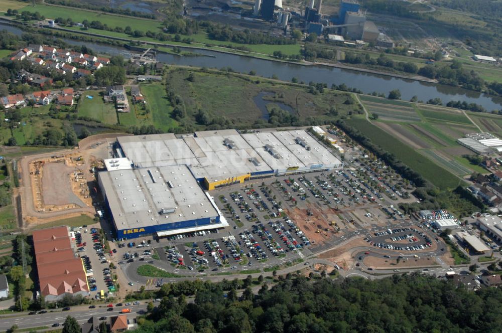 Luftaufnahme Saarlouis - Lisdorf - Erweiterungsbaustelle am IKEA Einrichtungshaus Saarlouis