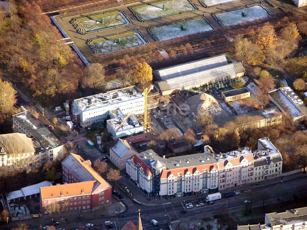 Luftaufnahme Berlin-Lichtenberg - Erweiterungsbaustelle am Institut für Zoo- und Wildtierforschung Berlin/Lichtenberg