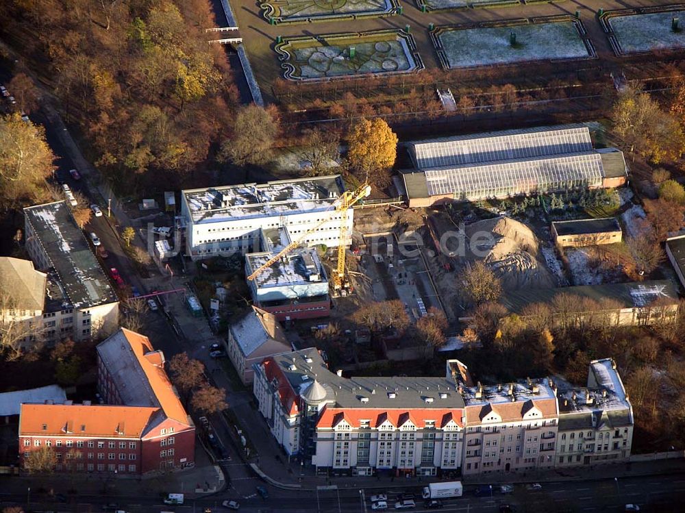 Berlin-Lichtenberg von oben - Erweiterungsbaustelle am Institut für Zoo- und Wildtierforschung Berlin/Lichtenberg