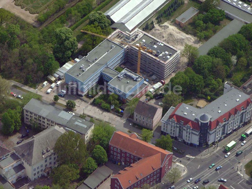 Luftaufnahme Berlin-Lichtenberg - Erweiterungsbaustelle am Institut für Zoo- und Wildtierforschung Berlin/Lichtenberg