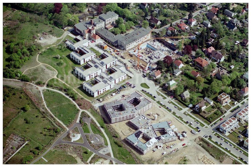 Luftbild Berlin-Falkenberg / Bohnsdorf bei Grünau - Erweiterungsbaustelle am Krankenhaus Hedwigshöhe in Berlin-Falkenberg (Bohnsdorf / Treptow)