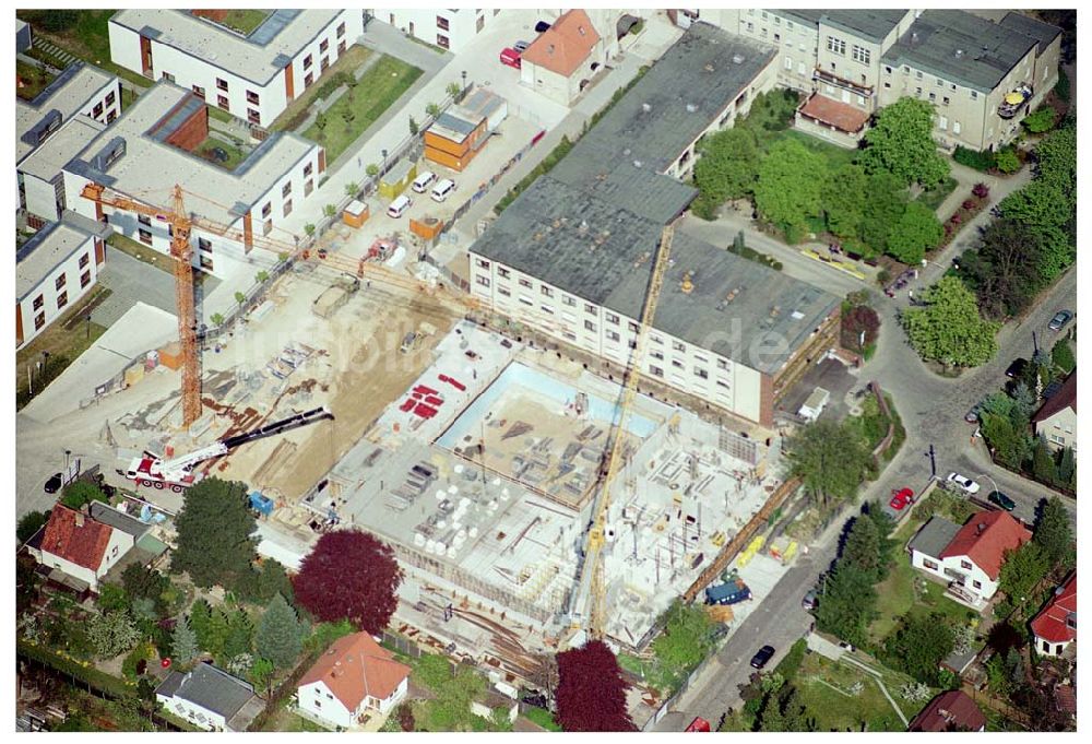 Berlin-Falkenberg / Bohnsdorf bei Grünau von oben - Erweiterungsbaustelle am Krankenhaus Hedwigshöhe in Berlin-Falkenberg (Bohnsdorf / Treptow)