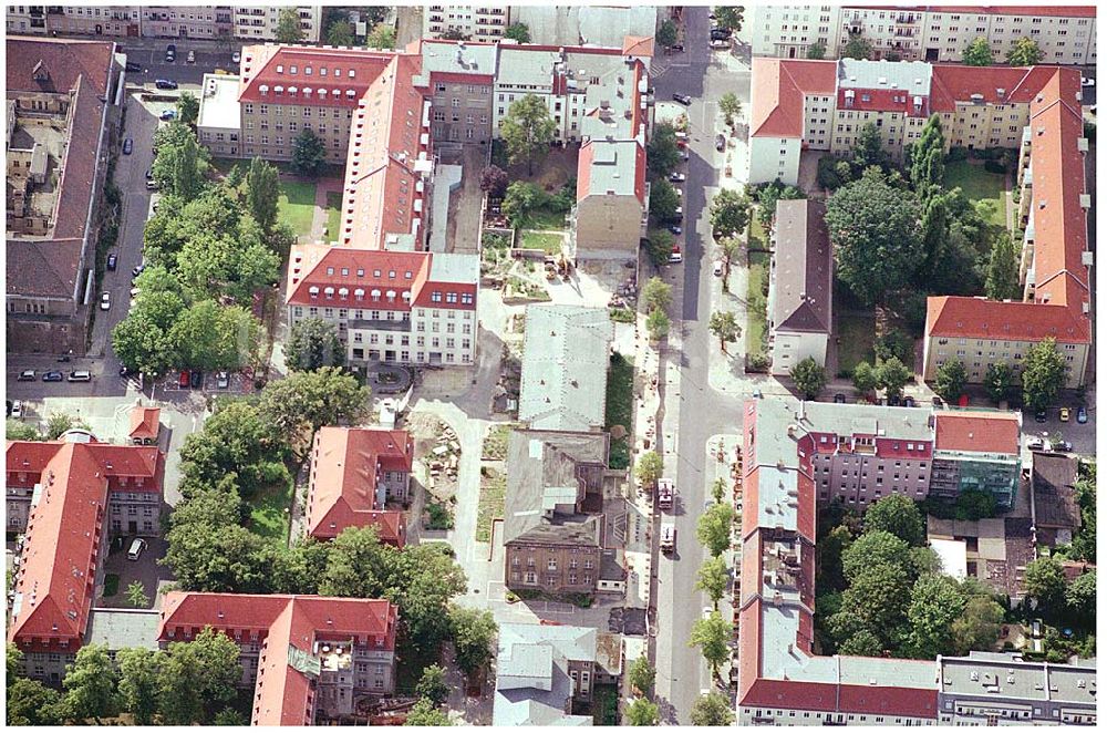 Berlin Lichtenberg aus der Vogelperspektive: Erweiterungsbaustelle Krankenhaus Lichtenberg