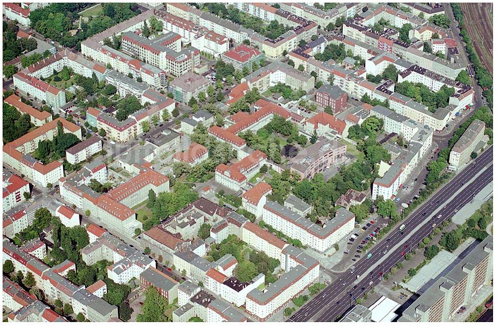 Luftbild Berlin Lichtenberg - Erweiterungsbaustelle Krankenhaus Lichtenberg