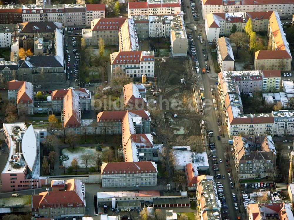 Luftaufnahme Berlin Lichtenberg - Erweiterungsbaustelle des Krankenhaus Lichtenberg