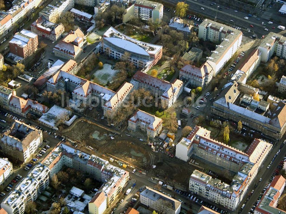 Berlin Lichtenberg aus der Vogelperspektive: Erweiterungsbaustelle des Krankenhaus Lichtenberg