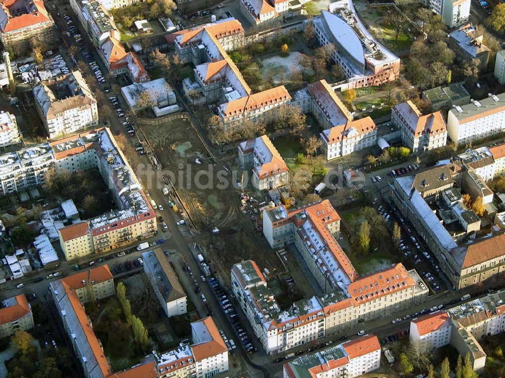 Luftbild Berlin Lichtenberg - Erweiterungsbaustelle des Krankenhaus Lichtenberg