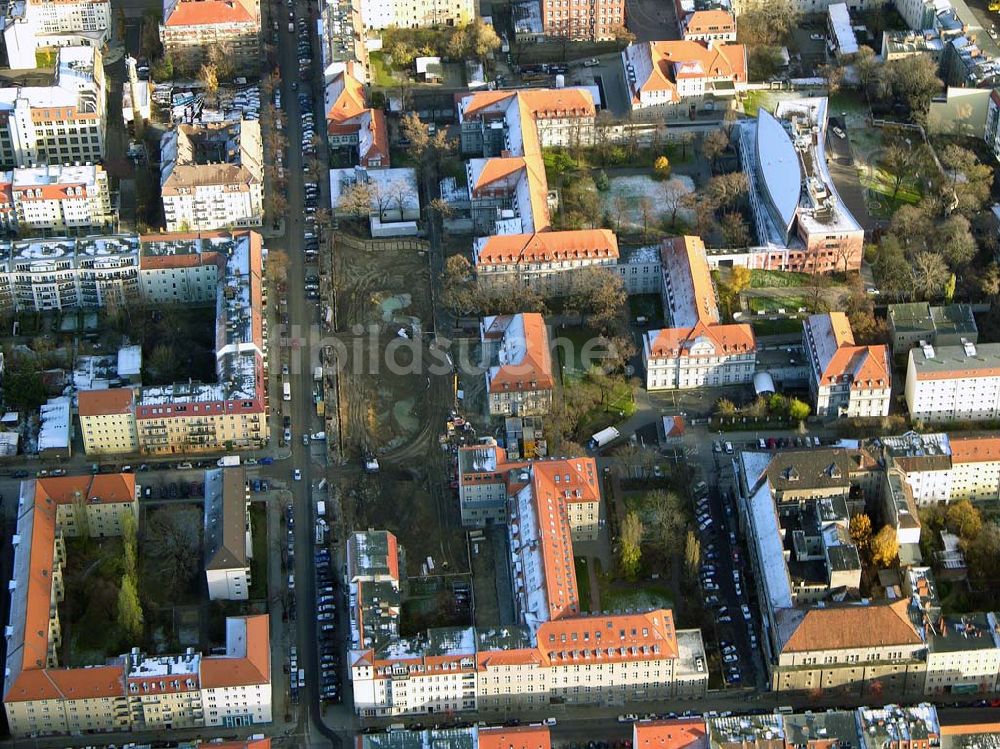 Luftaufnahme Berlin Lichtenberg - Erweiterungsbaustelle des Krankenhaus Lichtenberg