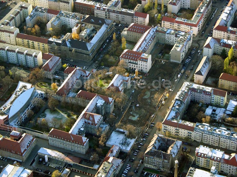 Berlin Lichtenberg aus der Vogelperspektive: Erweiterungsbaustelle des Krankenhaus Lichtenberg