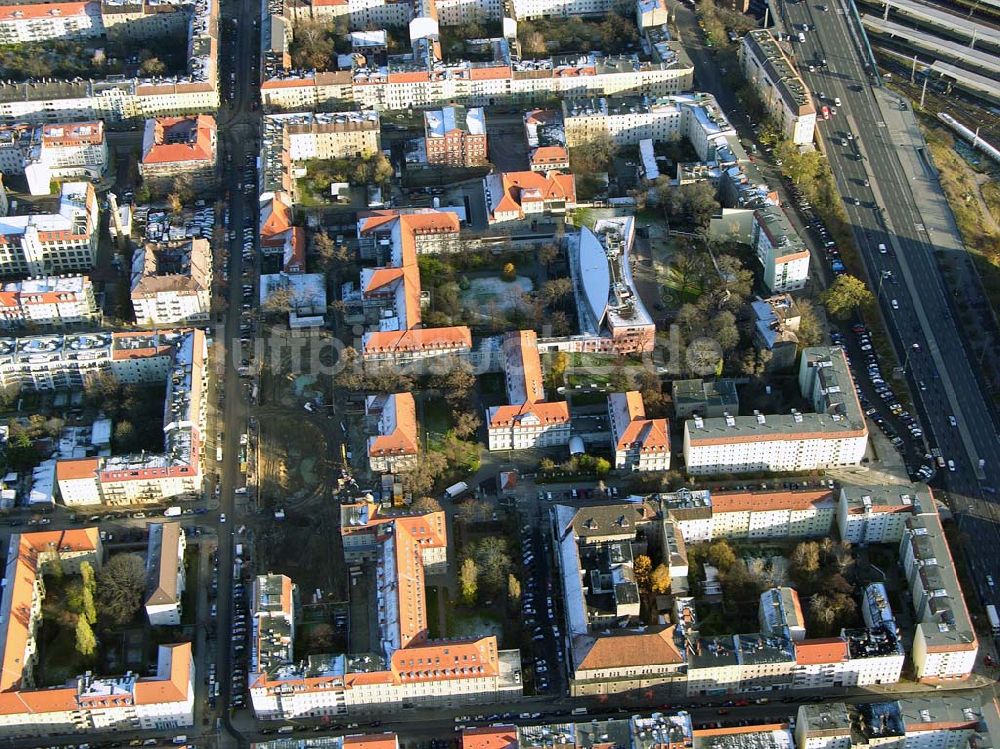 Luftaufnahme Berlin Lichtenberg - Erweiterungsbaustelle des Krankenhaus Lichtenberg