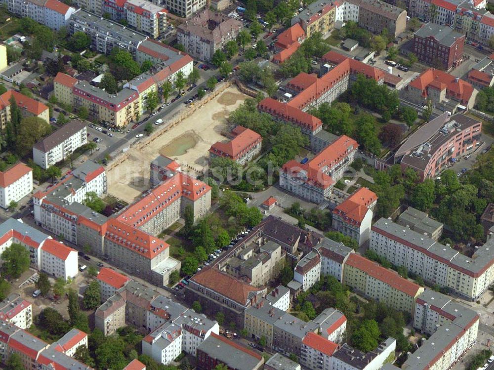 Luftaufnahme Berlin-Lichtenberg - Erweiterungsbaustelle des Krankenhaus Lichtenberg