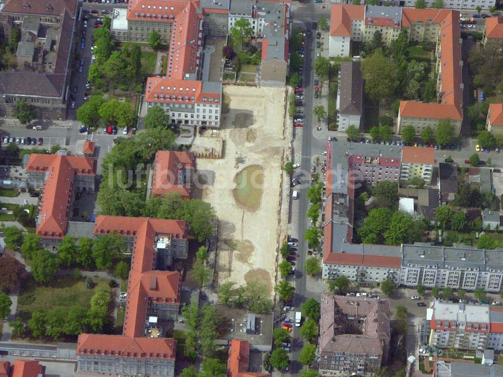 Berlin-Lichtenberg aus der Vogelperspektive: Erweiterungsbaustelle des Krankenhaus Lichtenberg