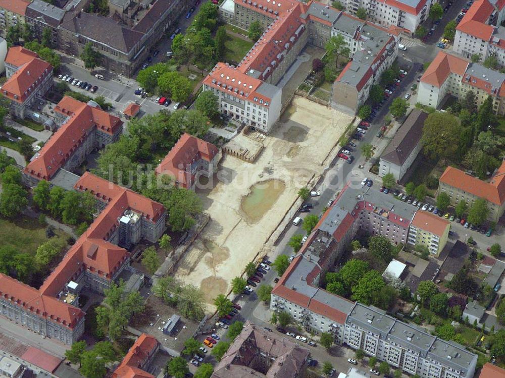 Luftbild Berlin-Lichtenberg - Erweiterungsbaustelle des Krankenhaus Lichtenberg