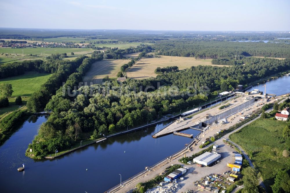 Luftbild Wusterwitz - Erweiterungsbaustelle Neubau Schleuse Wusterwitz am Elbe-Havel-Kanal