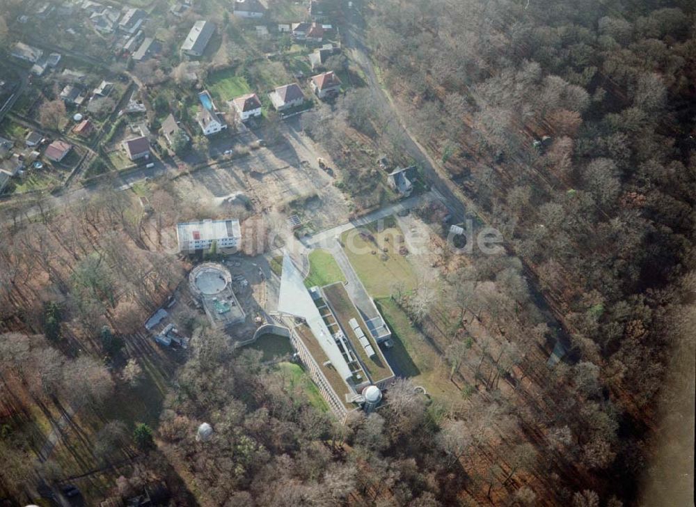 Luftaufnahme Potsdam - Babelsberg - Erweiterungsbaustelle des Planetariums Babelsberg in Potsdam - Babelsberg (Astrophysikalisches Institut Potsdam.)