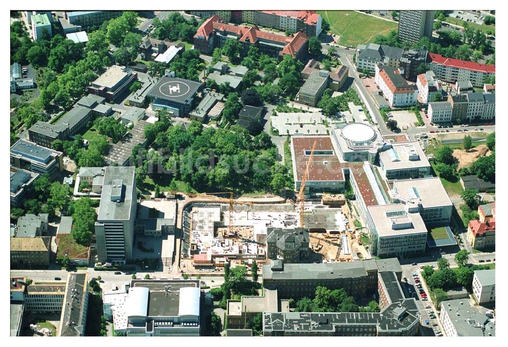 Leipzig von oben - Erweiterungsbaustelle zum Erweiterungsbau