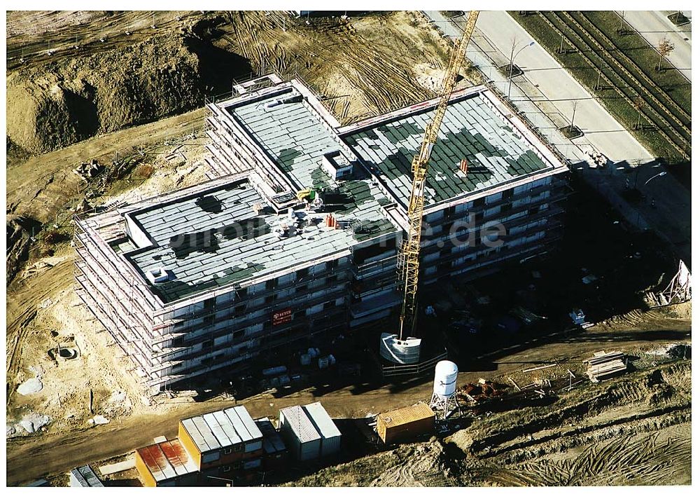 Luftbild Potsdam - Erweiterungsneubau an der Fachhochschule Potsdam Am Schragen südlich des BUGA-Geländes an der Jäger-Vorstadt.05.03.2004