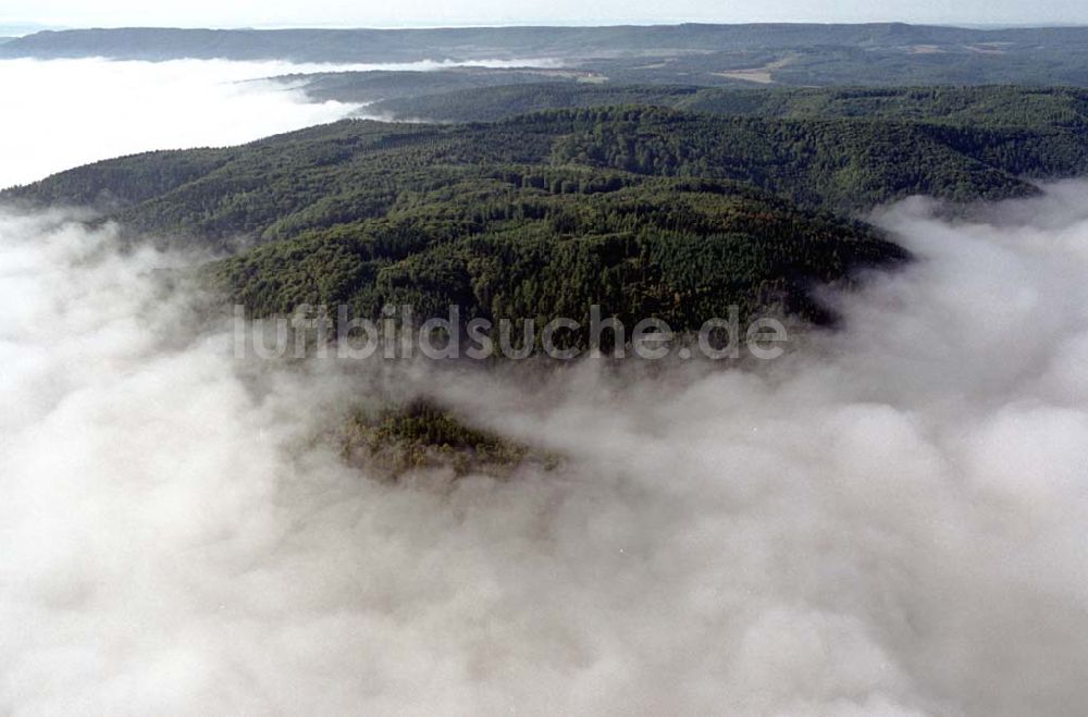 Luftbild Eschwege / Hessen - Eschwege / Hessen Blick auf Frühnebel bei Eschwege / Hessen 03.09.03