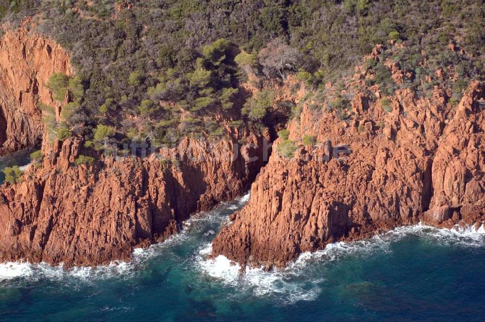 Luftaufnahme Agay - Esterel-Region bei Agay an der Cote d'Azur in Frankreich