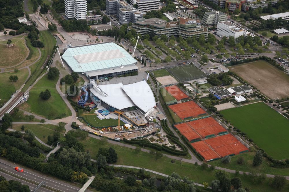 Luftbild Karlsruhe - Europahalle und Europabad in Karlsruhe im Bundesland Baden-Württemberg