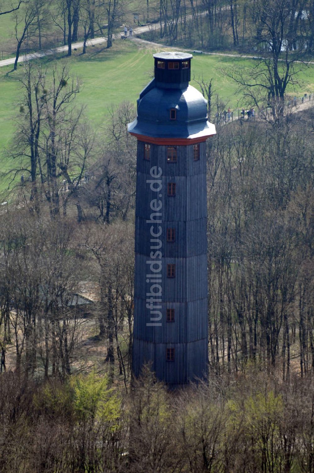 Sondershausen aus der Vogelperspektive: Europas höchster Fachwerkturm auf dem Berg Possen in Sondershausen