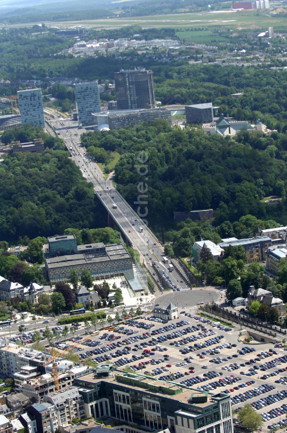 Luftaufnahme Luxemburg - Europaviertel