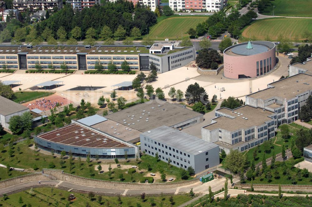 Luxemburg von oben - Europäische Schule in Kirchberg