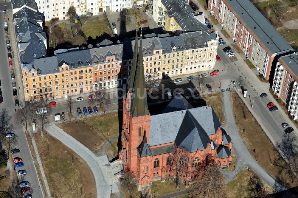 Chemnitz von oben - Evangelisch-Lutherische St. Markuskirche in Chemnitz