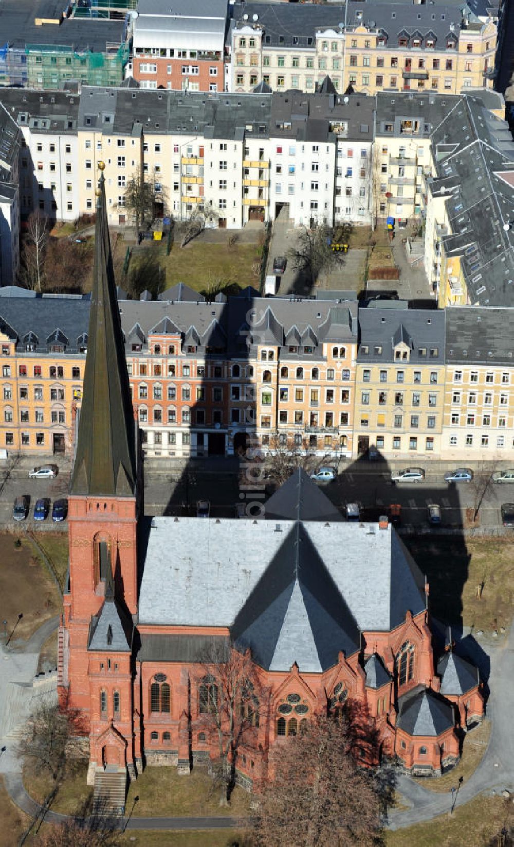 Luftbild Chemnitz - Evangelisch-Lutherische St. Markuskirche in Chemnitz