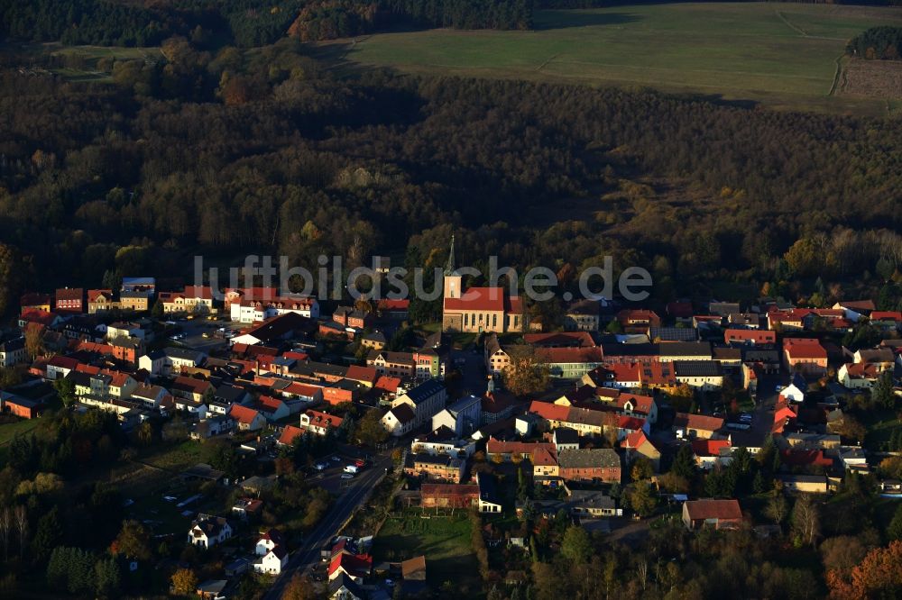 Luftaufnahme Biesenthal - Evangelische Kirche in Biesenthal im Bundesland Brandenburg