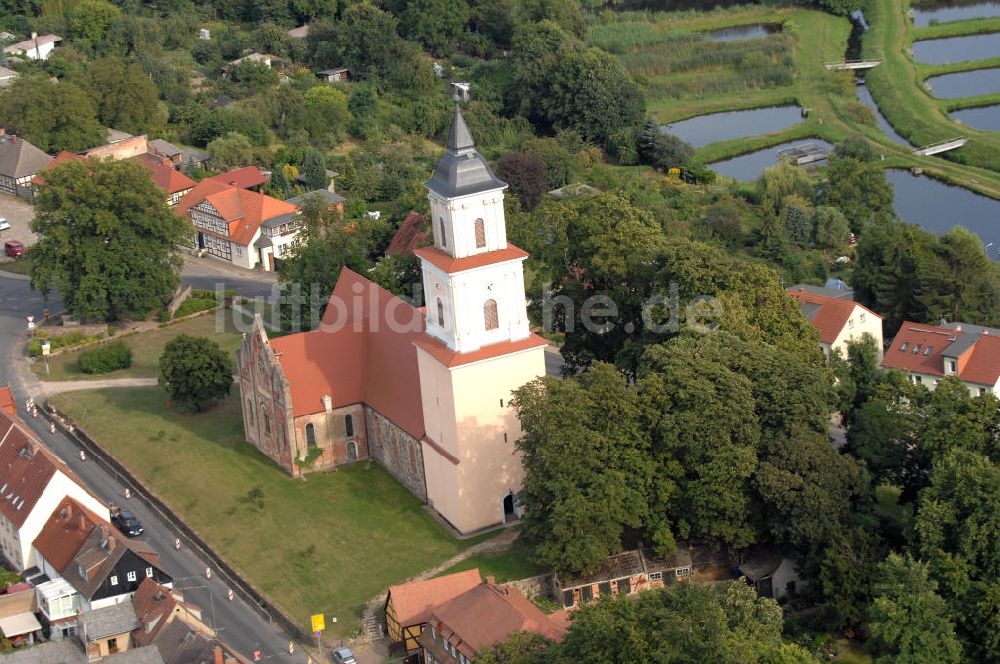 Boitzenburg aus der Vogelperspektive: Evangelische Kirche im Boitzenburger Land