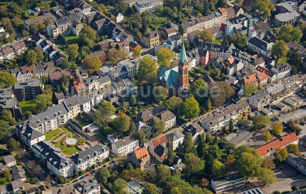 Essen von oben - Evangelische Kirche Essen-Werden in Essen im Bundesland Nordrhein-Westfalen