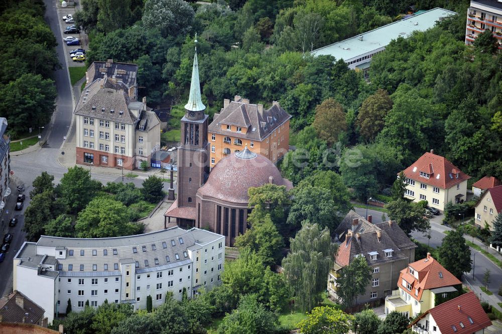 Frankfurt / Oder von oben - Evangelische Kirche St. Georg Frankfurt / Oder