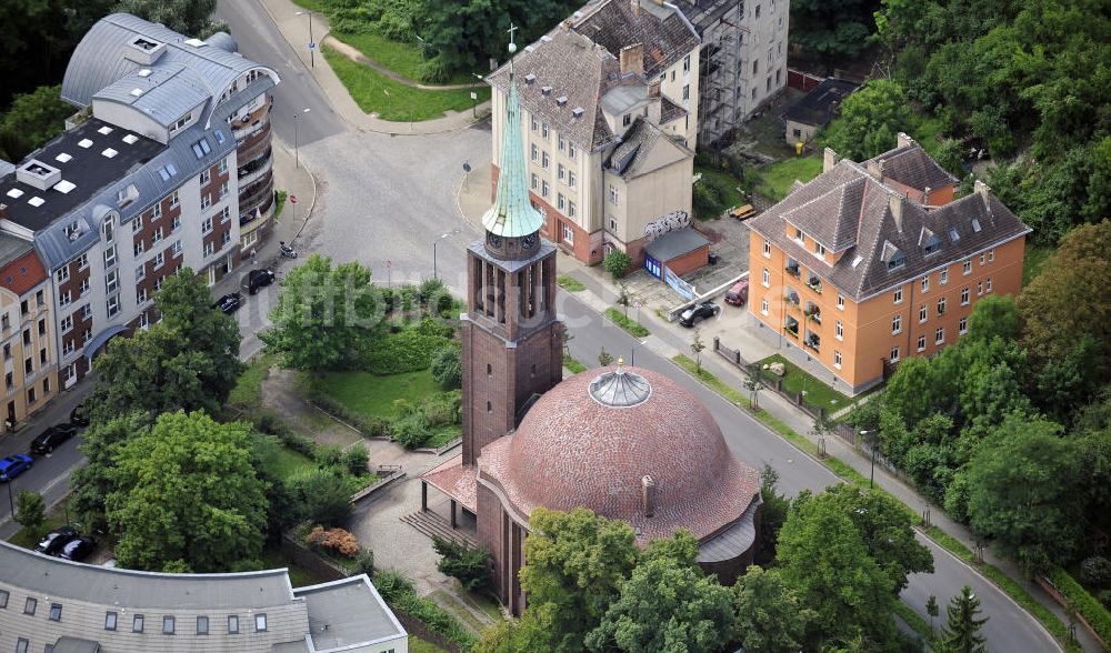 Luftbild Frankfurt / Oder - Evangelische Kirche St. Georg Frankfurt / Oder