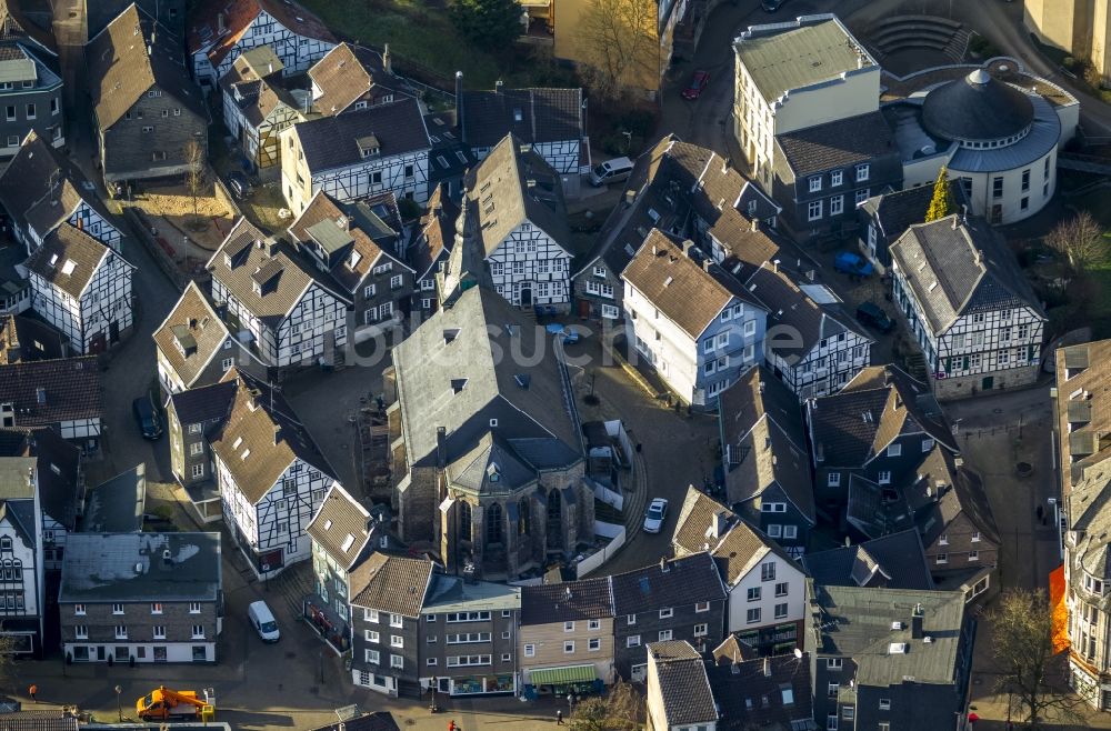 Luftbild Velbert - Evangelische Kirche im Stadtteil Neviges in Velbert im Ruhrgebiet im Bundesland Nordrhein-Westfalen NRW