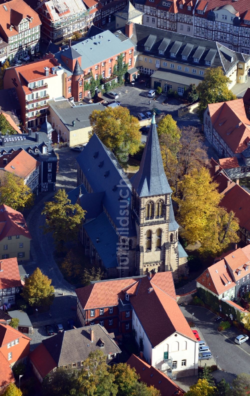 Luftbild Halberstadt - Evangelische Kirchengemeinde St. Sylvestri und Liebfrauen in Wernigerode im Bundesland Sachsen-Anhalt