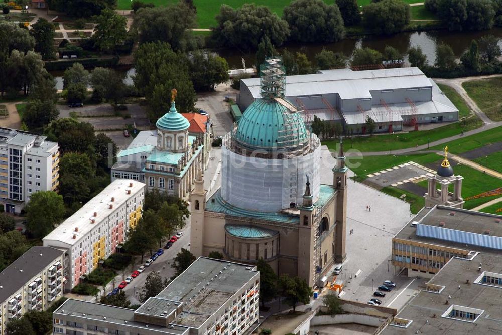 Luftbild Potsdam - Evangelische Nikolaikirche Potsdam